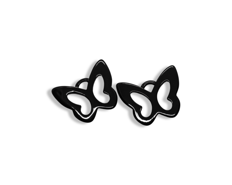 Подвеска из керамики "Бабочка" цвет черный 14*17мм Черный
