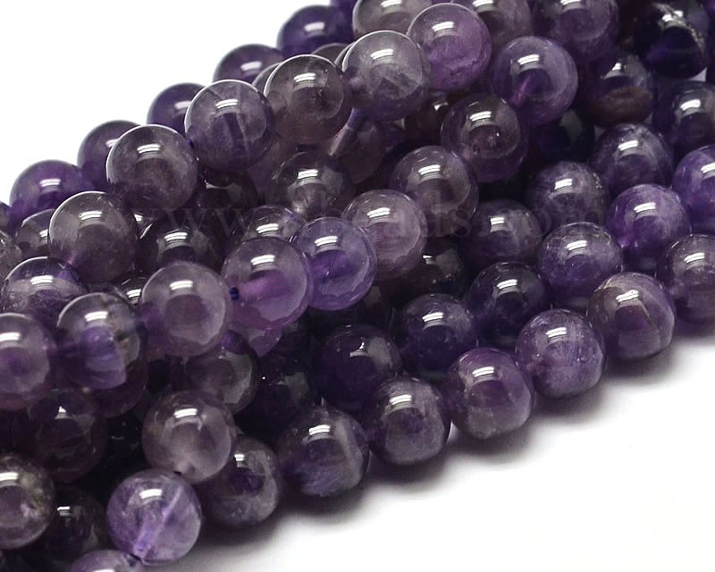 Бусины Аметист темный гладкий глянцевый шар 4 6 8 10 12мм натуральный камень 4 мм Фиолетовый